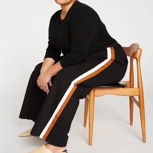 Universal Standard Stephanie Wide Leg Stripe Ponte Pants - NWT